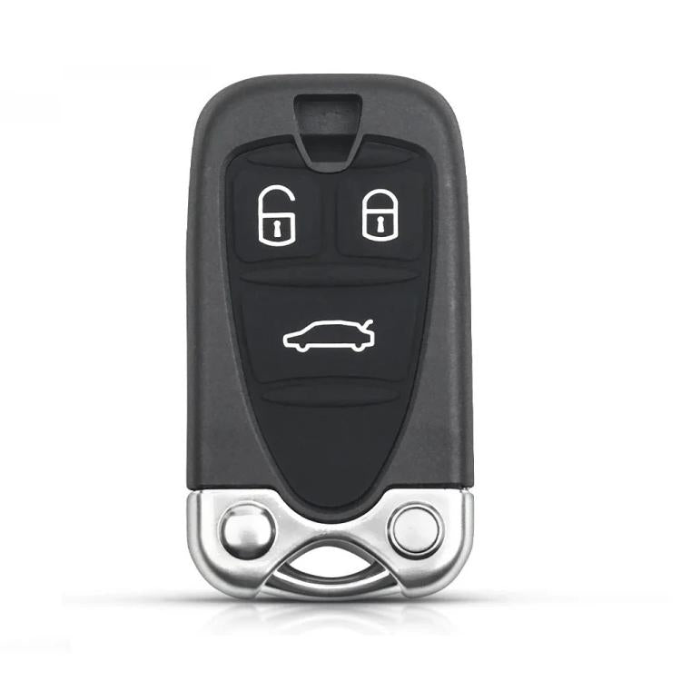 Car key remote control shell, black with lock, unlock, and trunk icons