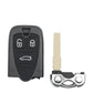 Car key remote control shell with key blade, black case and chrome buttons