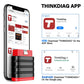 THINKSAFE THINKDIAG app view with red-and-black diagnostic tool and phone screens