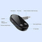 Black Bluetooth receiver with 3.5mm metal AUX plug, mic, TF card slot, and Type-C port