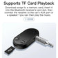 Black Bluetooth receiver with 3.5mm AUX plug and TF card included