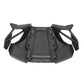 Black motorcycle windshield deflector underside plate with side cutouts