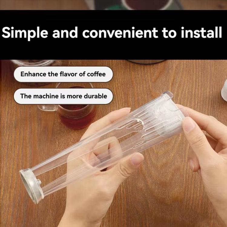 Clear filter holder cartridge with ridged filter area, handled for installation