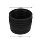 Black ribbed silicone hopper accessory, 92mm top and 90mm base size