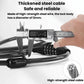 Thick 12mm steel cable lock with password dials and hand-set combination
