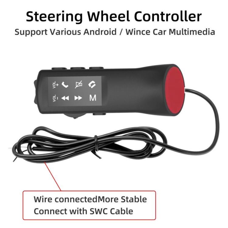 Steering wheel control buttons with white backlight and steering wheel SWC cable