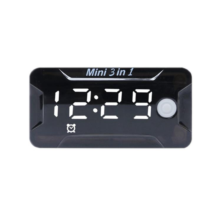 Three-in-one digital meter with white LED voltage/temperature readout