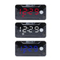 Three-in-one digital meter showing red, white, and blue LED display modes