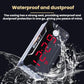 Three-in-one waterproof digital meter with red LED display on slanted housing