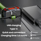 USB Type-C charging port view of chest warning light housing and cable connection