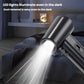 Cordless dust blower with built-in LED glow at the nozzle end