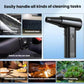 Handheld cordless dust blower fan with cylindrical nozzle, black body