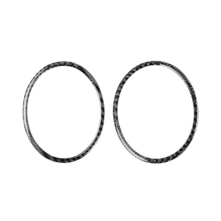 Set of two black carbon-fiber style defogger vent trim rings