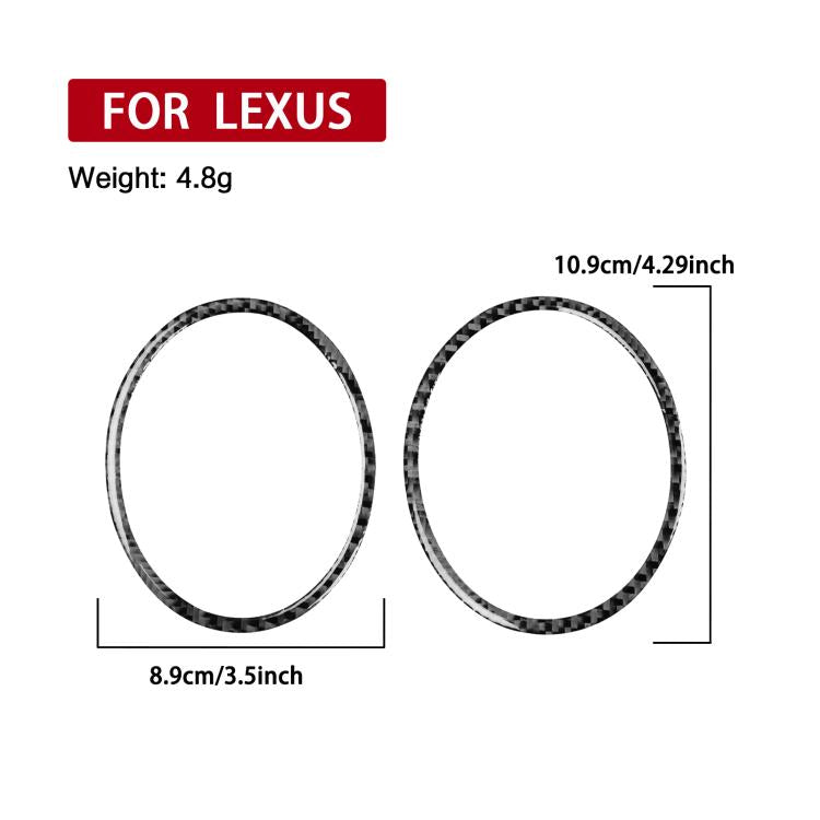 Two black circular defogger vent trim stickers, about 8.9 cm and 10.9 cm
