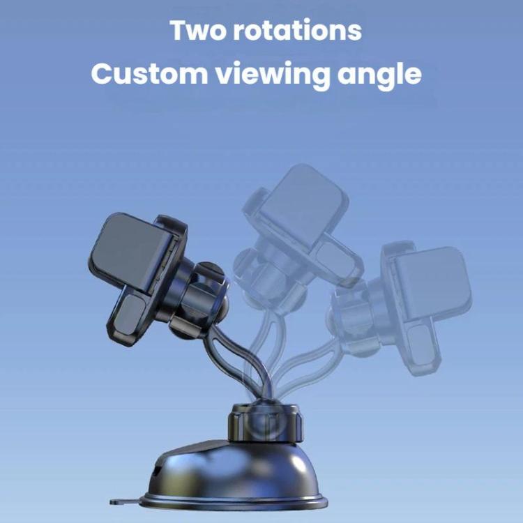 Car vent phone mount with two-axis rotating viewing angle and blue cradle
