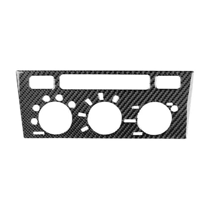 Black carbon-fiber style air conditioning control panel sticker with button cutouts