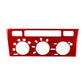 Red carbon-fiber style air conditioning control panel sticker with button cutouts