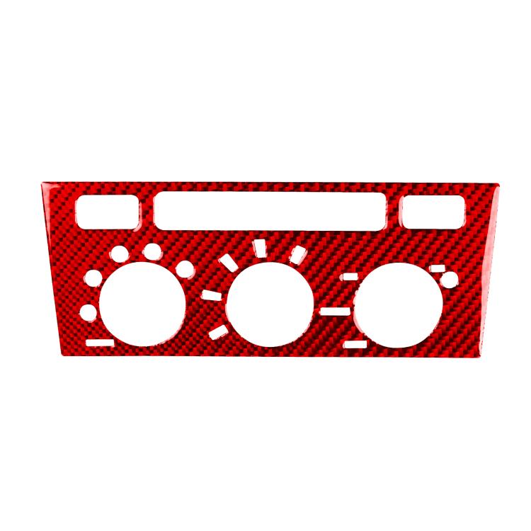 Red carbon-fiber style air conditioning control panel sticker with button cutouts