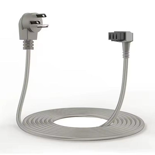 Dishwasher power cord with US plug and appliance connector, gray cable