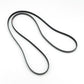 Black elastic replacement dryer belt in two long loops