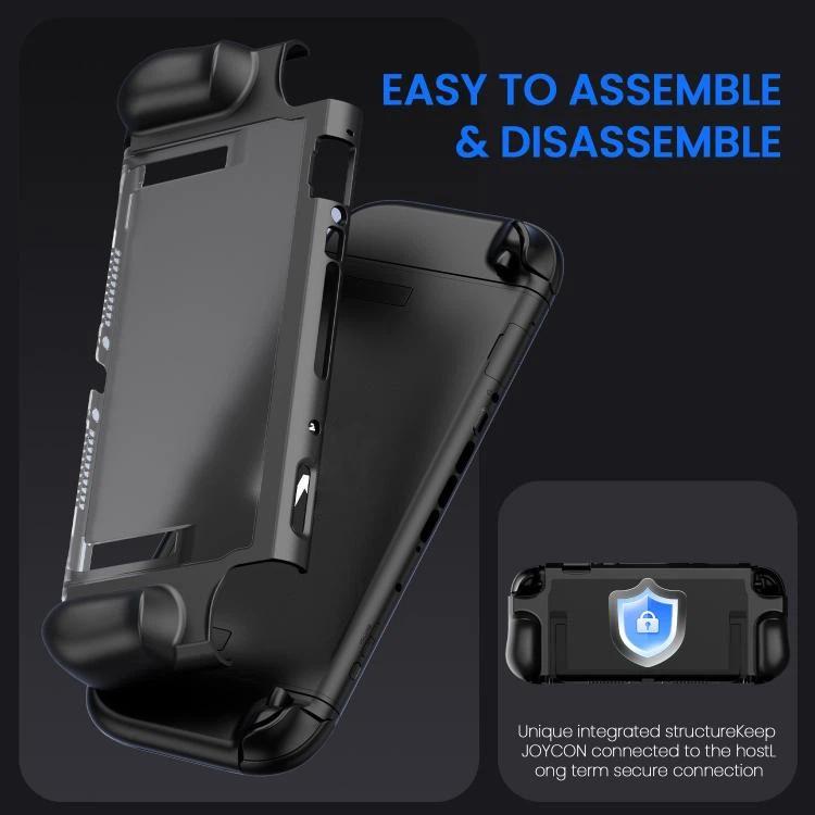 Black protective case with frame brackets for easy assembly on Switch 2
