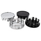Wheel center caps pair in chrome and black with internal mounting clips