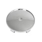 Silver wheel hub center cap with center opening and mounting tabs (68mm)