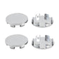 4-pack wheel hub center caps, silver 51mm OD, snap-tab underside