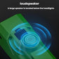 Green kids bike headlight with built-in speaker and sound-wave indicator