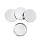 Electroplated wheel hub center caps, 65mm outer diameter, 4-pack set, chrome-style ring