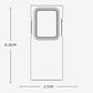 Mini COB flood work light dimensions, black rectangular body with LED window