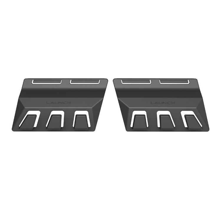 Hidden trunk hook set for Tesla Model Y, black plastic panels with hook slots