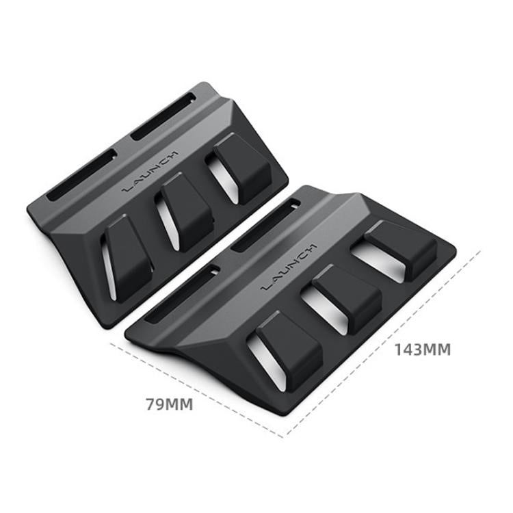 Concealed trunk hook insert set, black hook plates with multiple U-shaped hooks