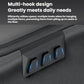 Multi-hook trunk insert with four concealed hook openings on dark cargo panel
