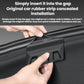 Hands insert black concealed trunk hook into gap on vehicle cargo panel