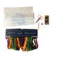 3-in-1 embroidery starter kit pack with printed instruction sheets, scissors, and thread bundle