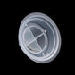 Clear plastic cleaning cup insert with X-shaped support and small vents