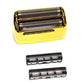 Gold replacement foil shaver head cartridge with cutter foils