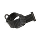 Black bike rack frame fixing strap band with hook-and-loop style closure