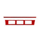 Car seat heating panel sticker set, red carbon-fiber style with three cutouts