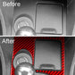 Red carbon-fiber ashtray frame trim sticker panel with circular opening and square insert