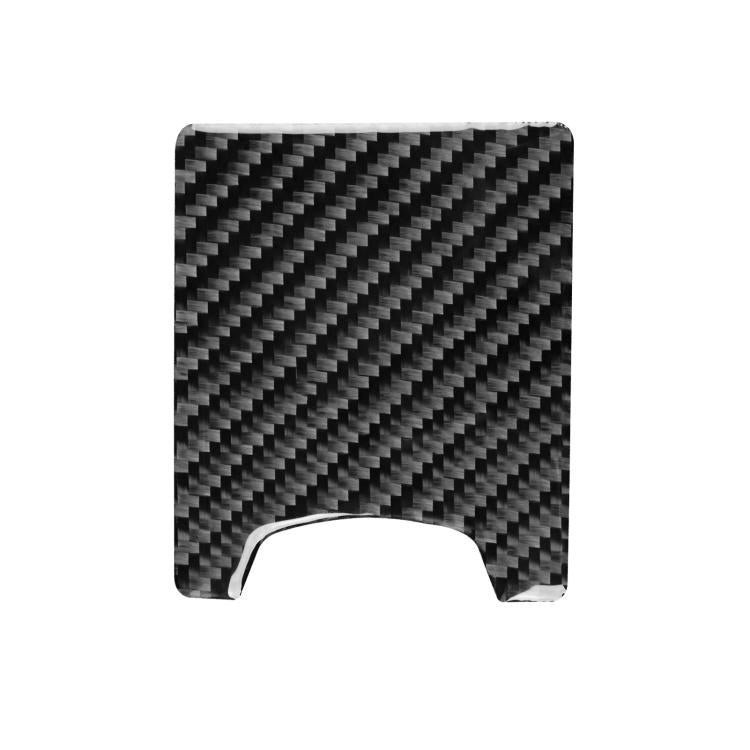Black carbon-fiber ashtray panel sticker with rounded cutout