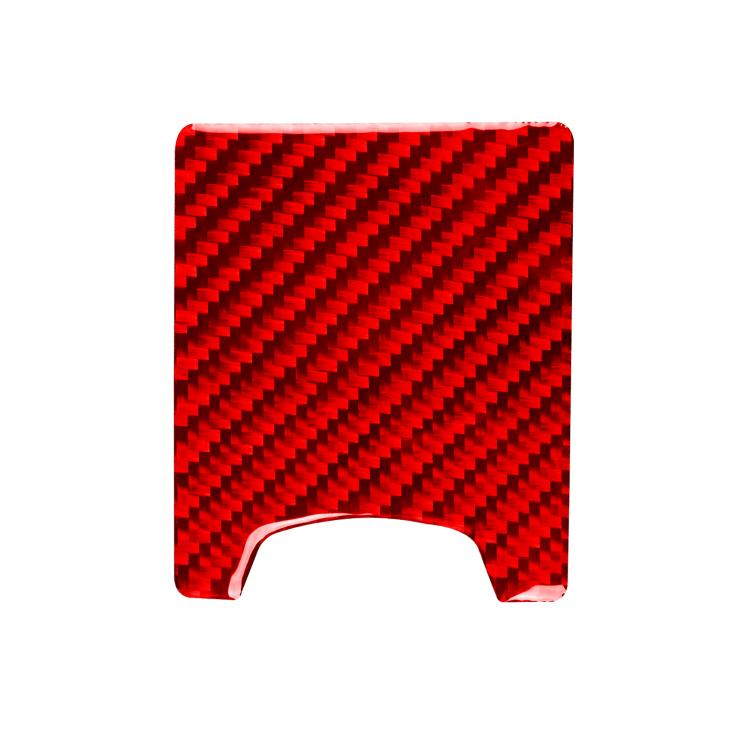 Red carbon-fiber ashtray panel sticker with rounded cutout