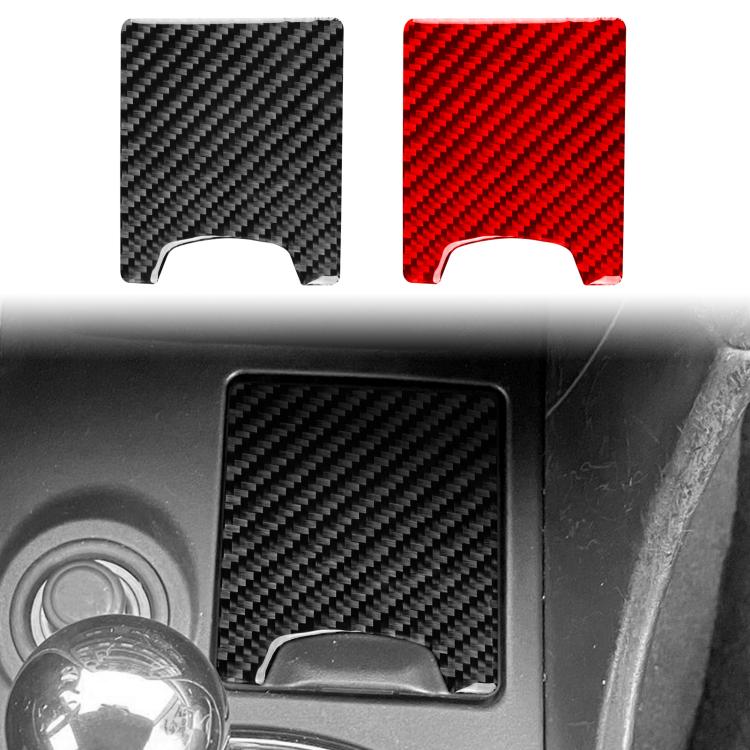 Black and red carbon-fiber ashtray panel stickers with rounded cutouts