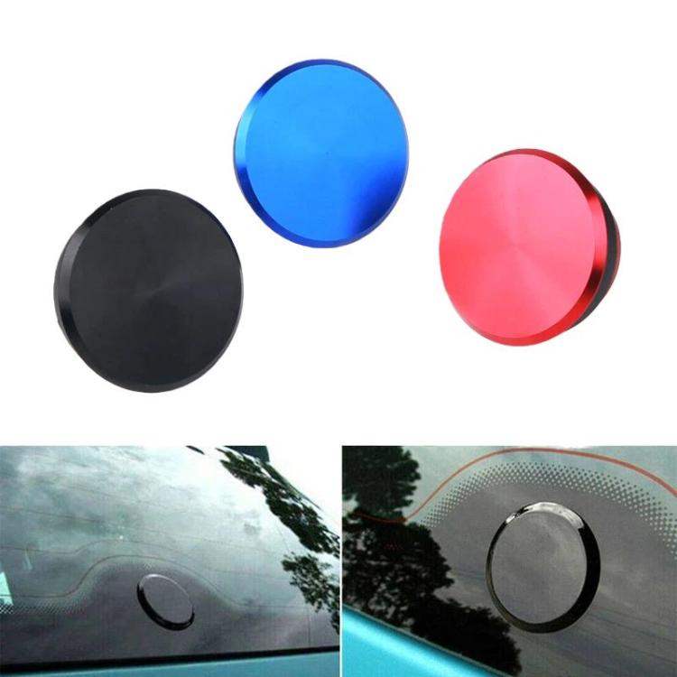 Rear wiper blanking plug caps in blue, black, and red; includes installed view