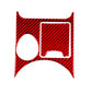 Red carbon-fiber ashtray panel sticker with circular and rectangular cutouts