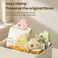 Pastel magnetic refrigerator sealing clip with date ring dial for sealing food bags