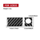 Black carbon-fiber glove box stickers with round opening, two-piece set