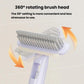 Purple spray brush with 360° rotating head and gray bristles