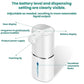 White electric soap dispenser top view with control buttons and foam tip
